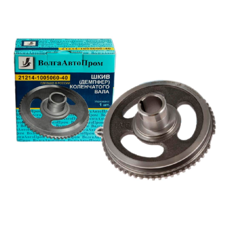 Шкив (демпфер) коленчатого вала 21214 цельный чугунный 21214-1005060-40 купить недорого с доставкой в Краснотурьинск